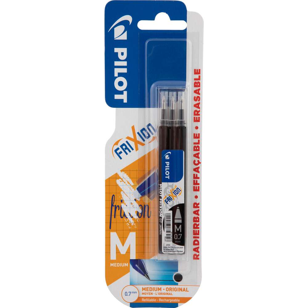 Produktabbildung Pilot Ersatzminen Frixion Ball, 0,7mm, schwarz