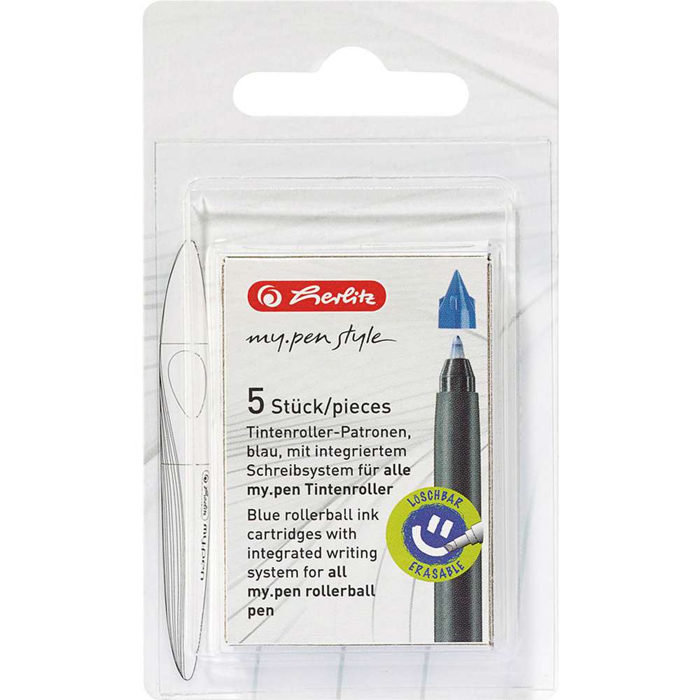 Produktabbildung Herlitz Tintenroller-Patronen my pen style, blau