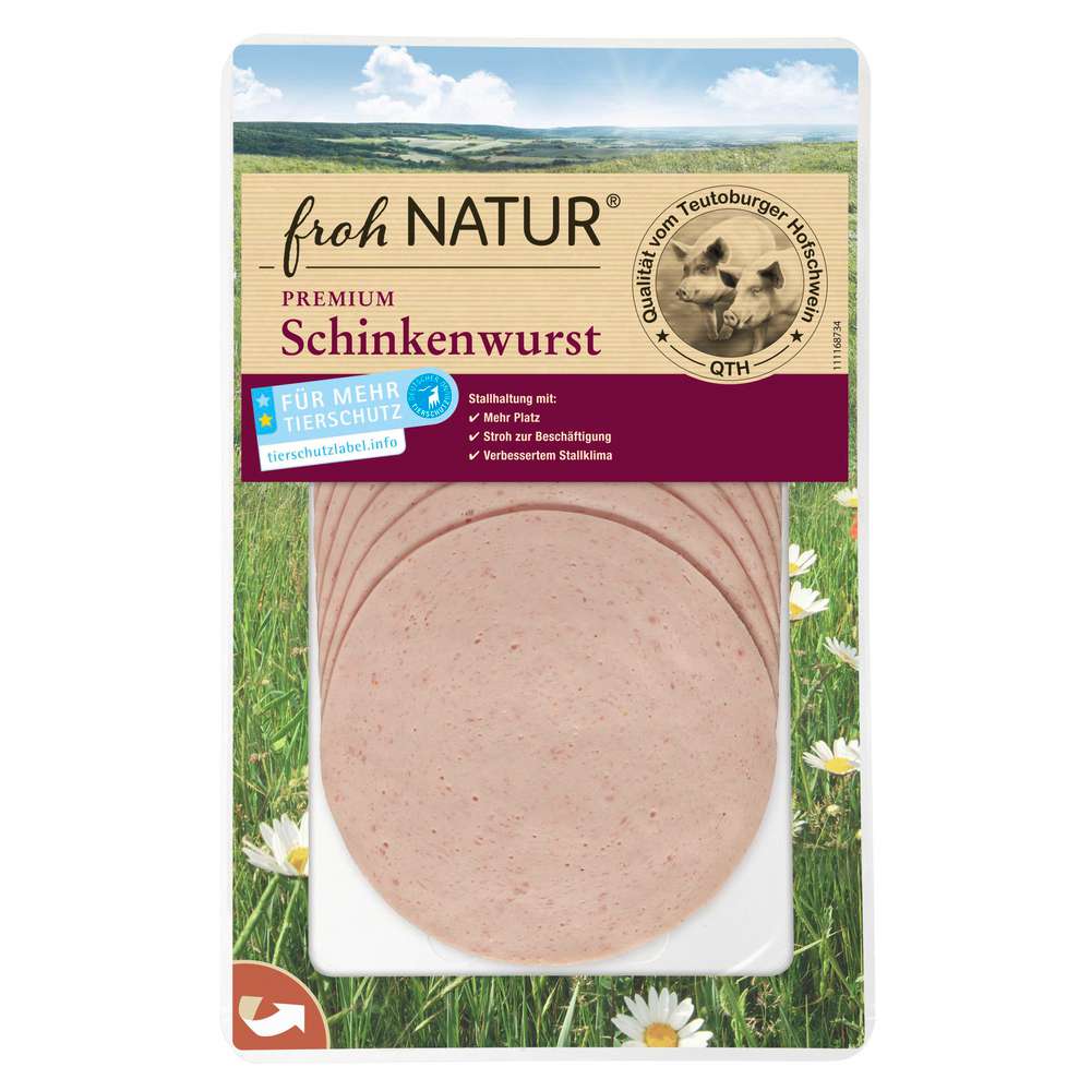 Produktabbildung FrohNATUR Premium Schinkenwurst