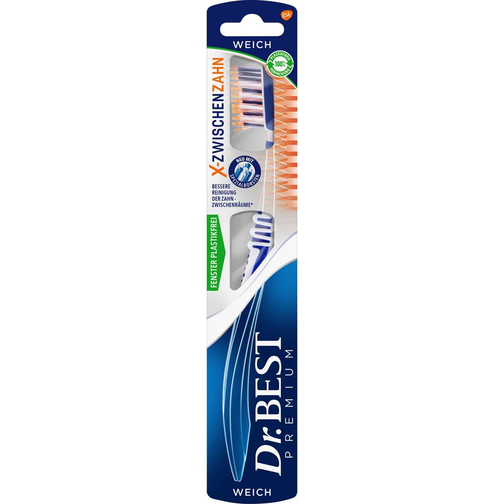 Produktabbildung Dr.Best Zahnbürste Premium, X-Zwischenzahn, Weich