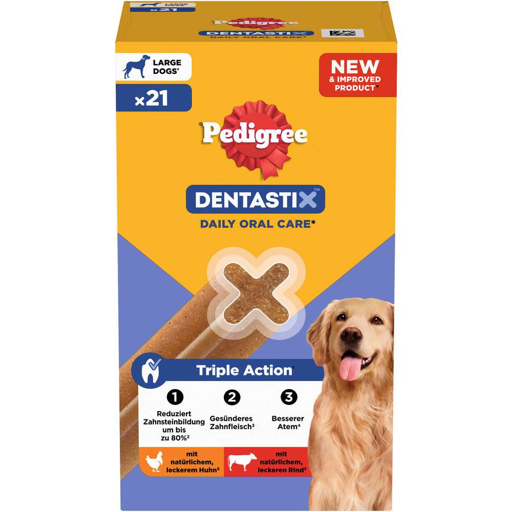 Produktabbildung Pedigree Hunde-Snack, Dentastix Kaustangen, groß