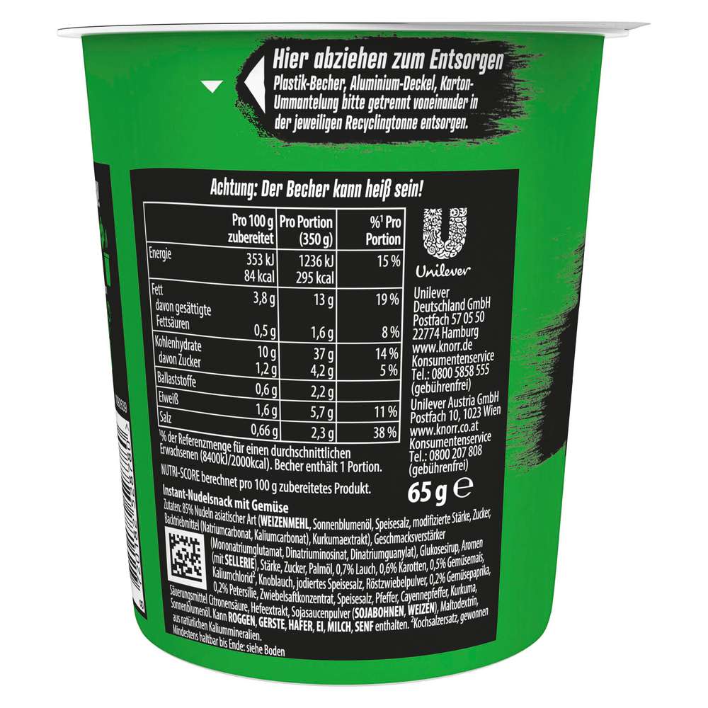 Produktabbildung Knorr Asia Snack Becher, Gemüse