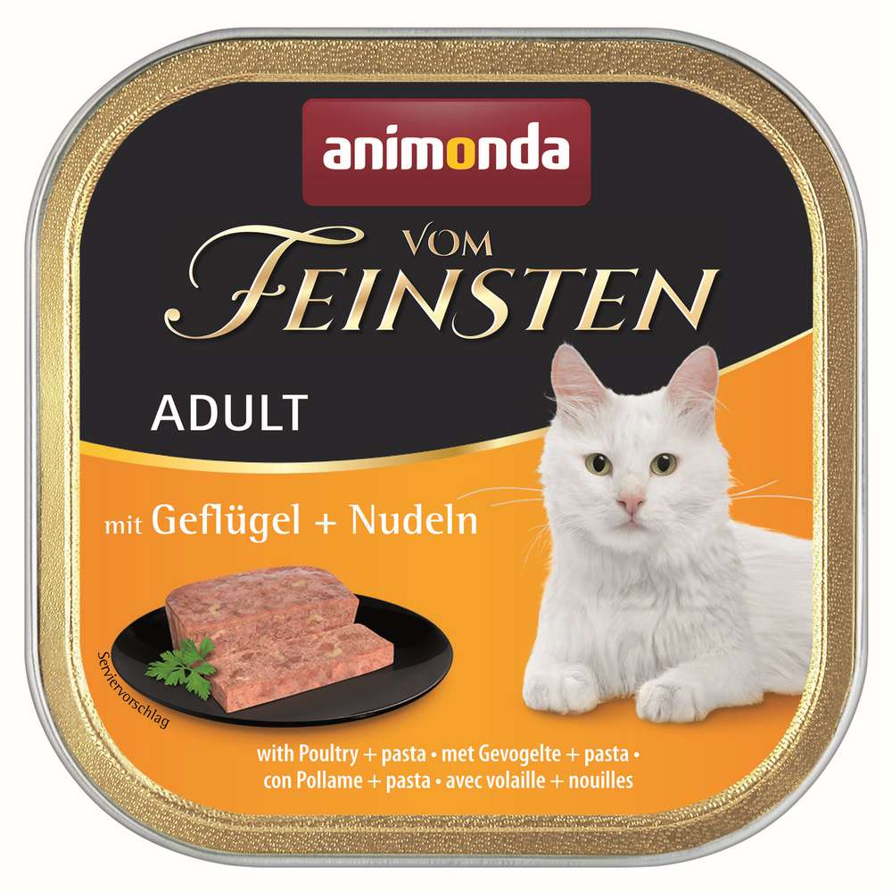 Produktabbildung animonda Katzen-Nassfutter Vom Feinsten, Adult, Geflügel & Nudeln