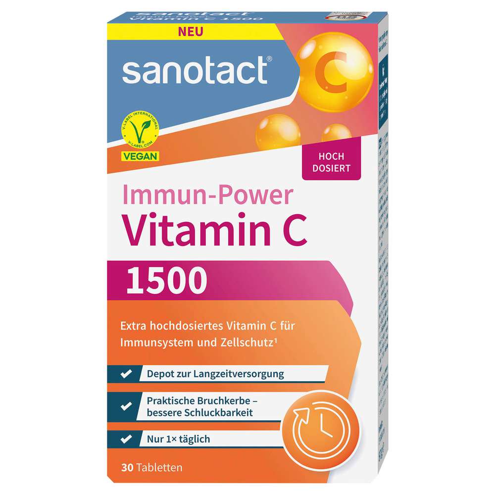 Produktabbildung sanotact Vitamin C 1500 Immun-Power, Tabletten