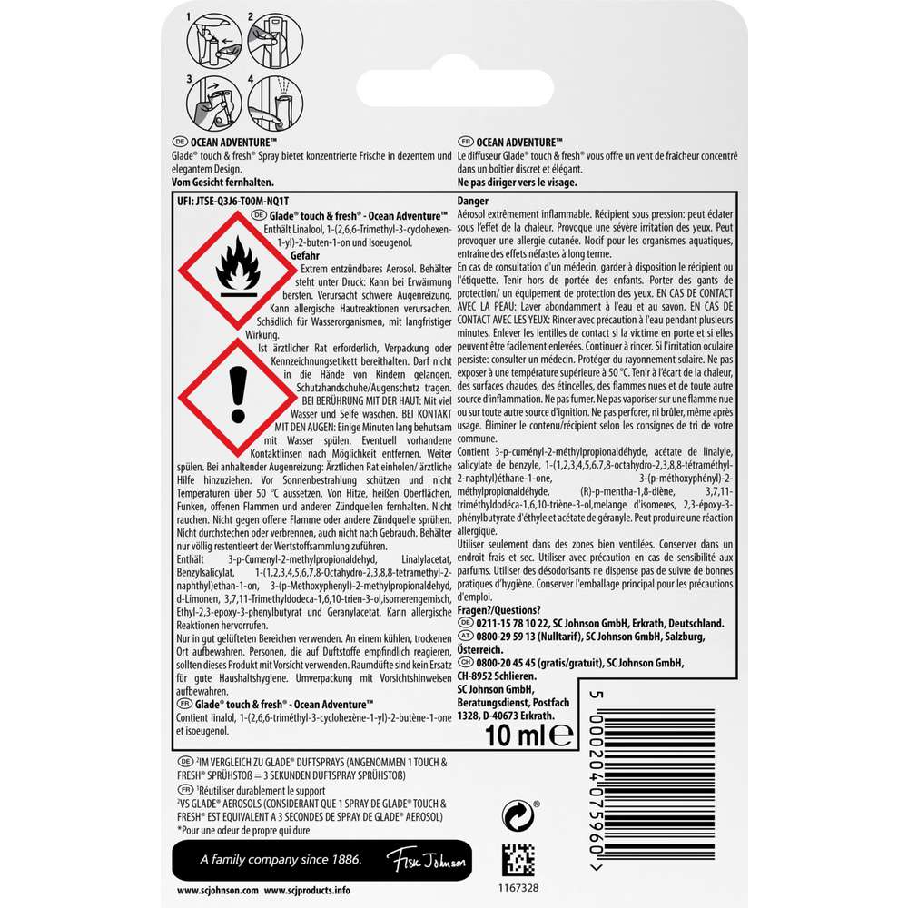 Produktabbildung Glade Lufterfrischer Touch & Fresh Halter, Ocean Adventure