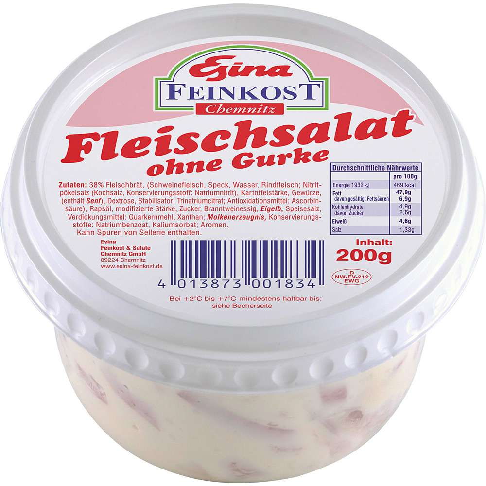 Produktabbildung Esina Feinkost Fleischsalat ohne Gurke 