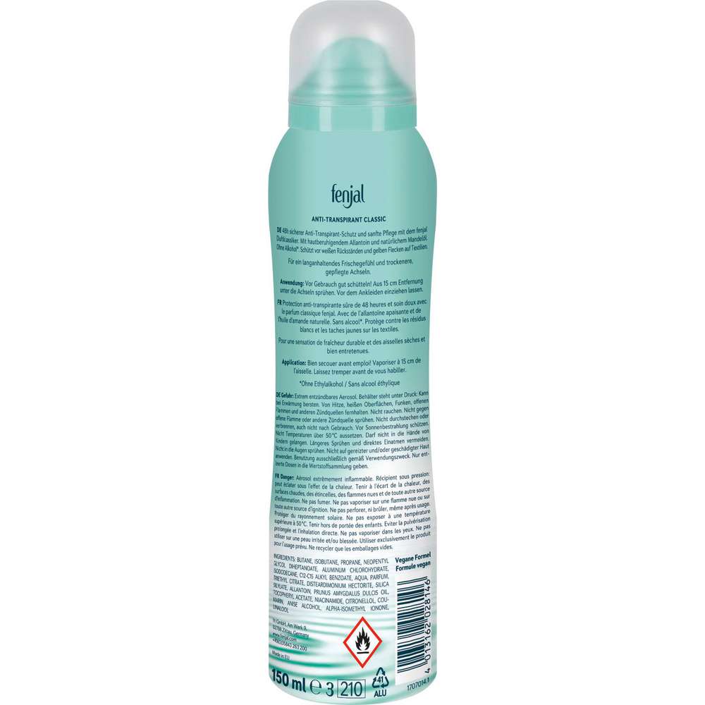 Produktabbildung Fenjal Deospray, Classic