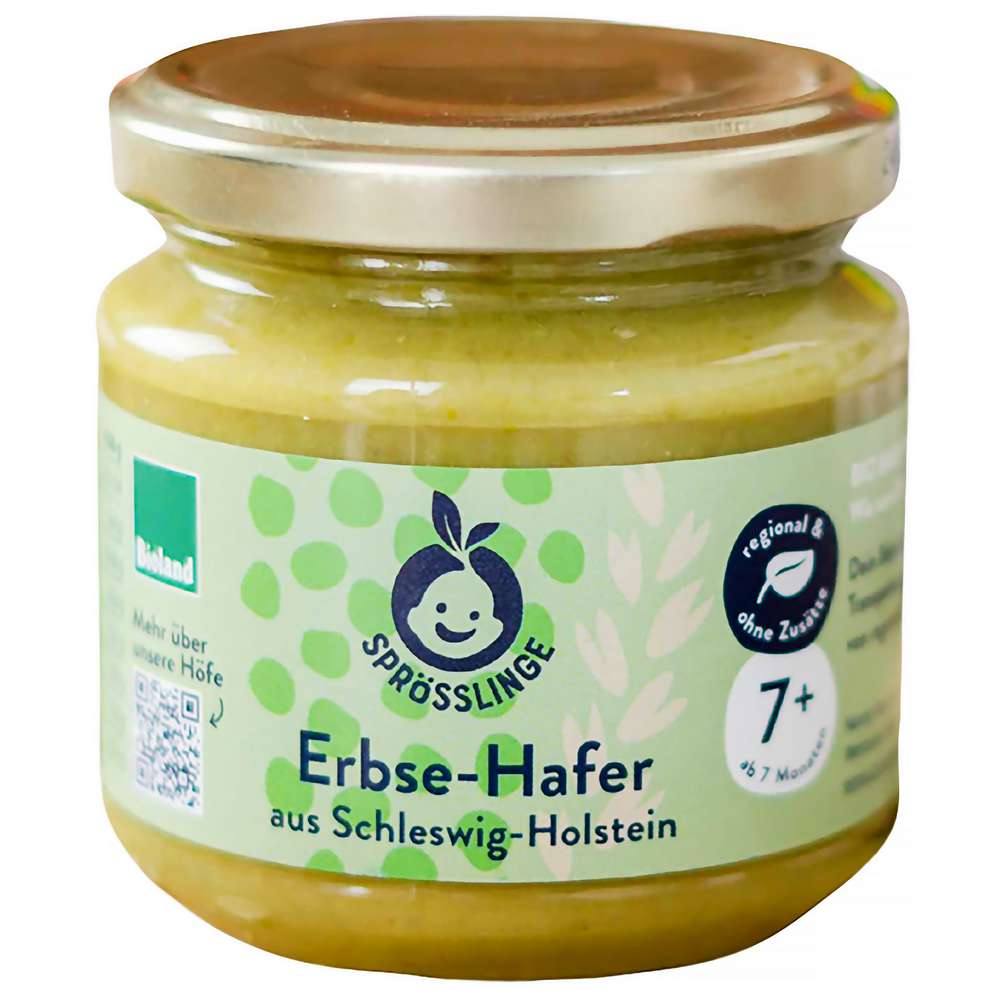 Produktabbildung sprösslinge Babynahrung, Erbse-Hafer
