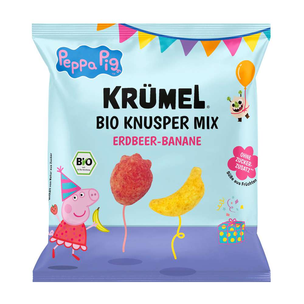 Produktabbildung Krümel Bio Knusper-Mix, Erdbeere/Banane