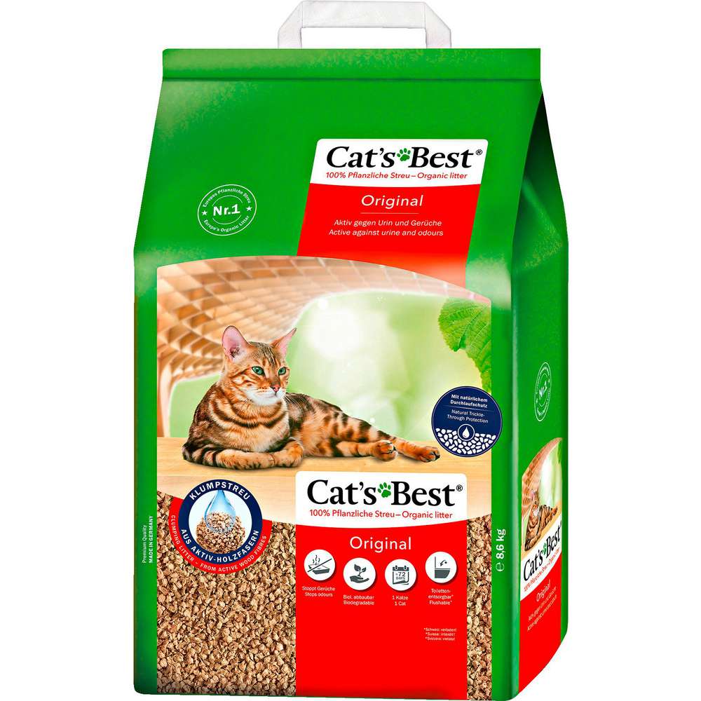 Produktabbildung Cat's Best Katzen-Streu aus Naturfasern, klumpend