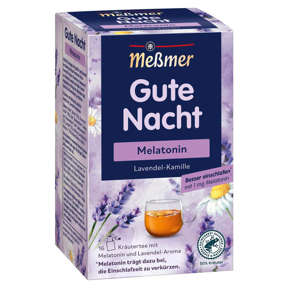 Produktabbildung Messmer Tee Gute Nacht, Lavendel-Kamille mit Melatonin