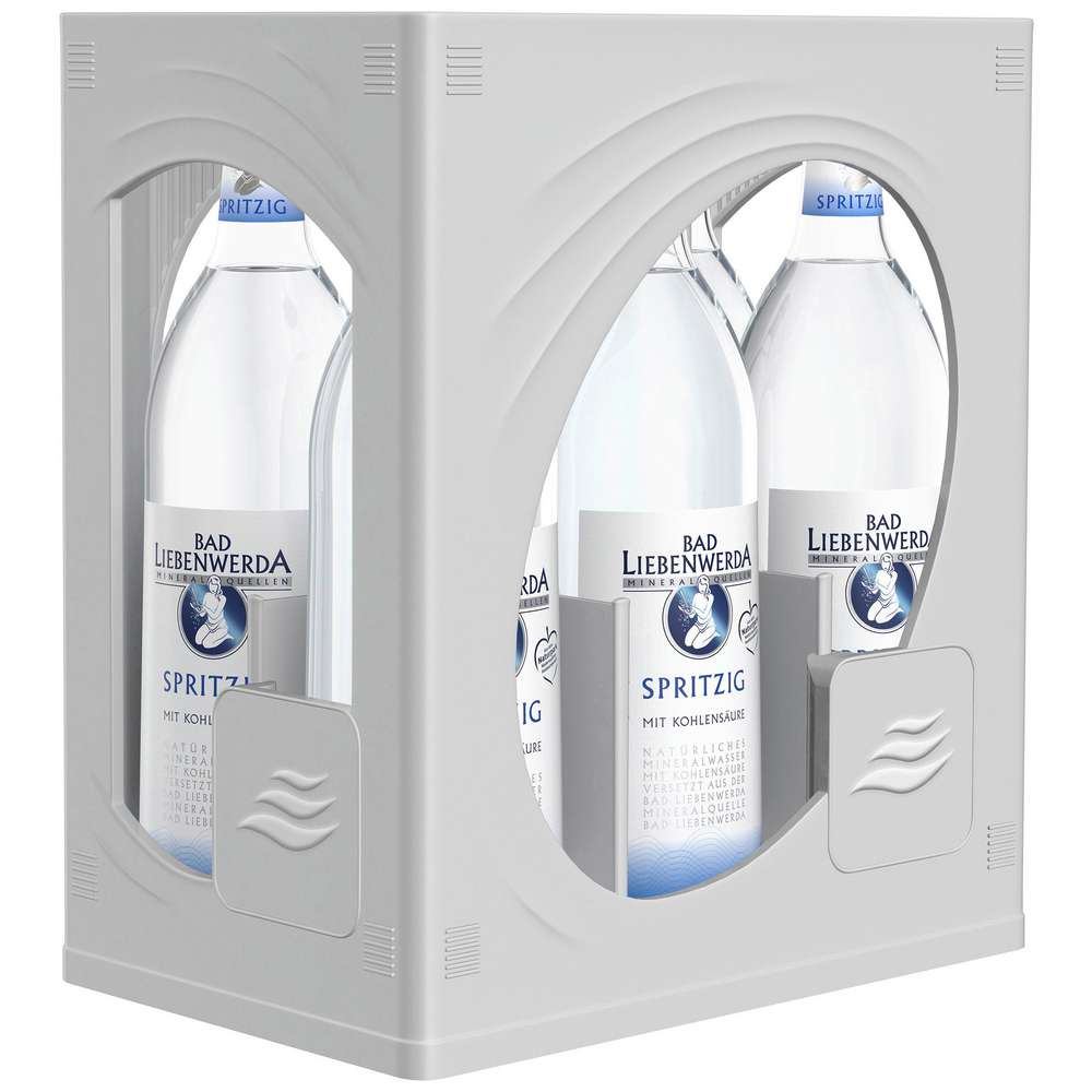 Produktabbildung Bad Liebenwerda Mineralwasser, Spritzig (6x 1,000 Liter)