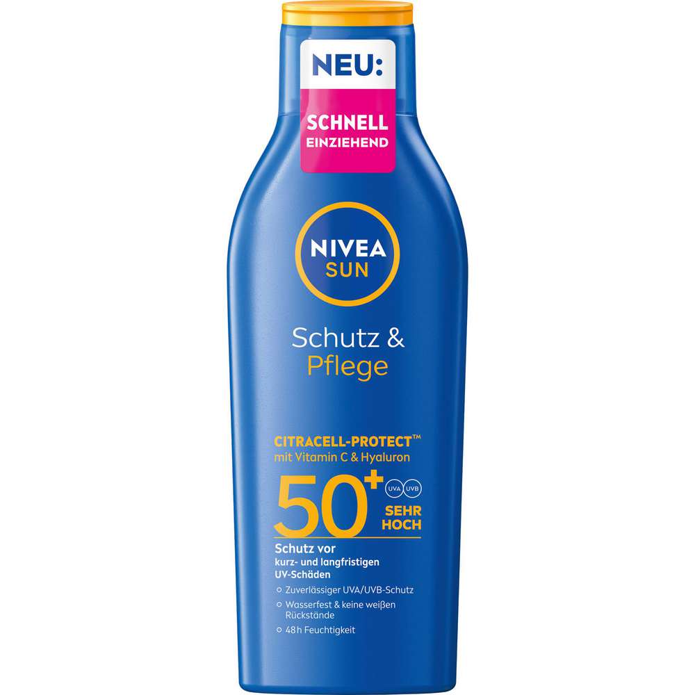 Produktabbildung Nivea Sun Milch Schutz & Pflege LSF 50+