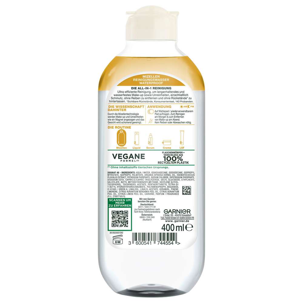 Produktabbildung Garnier Mizelle Reinigungswasser SkinActive All-in-1, wasserfest