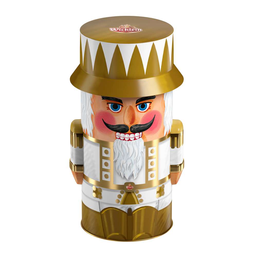 Produktabbildung Wicklein Nussknacker-Dose mit Schokofruchtgebäck