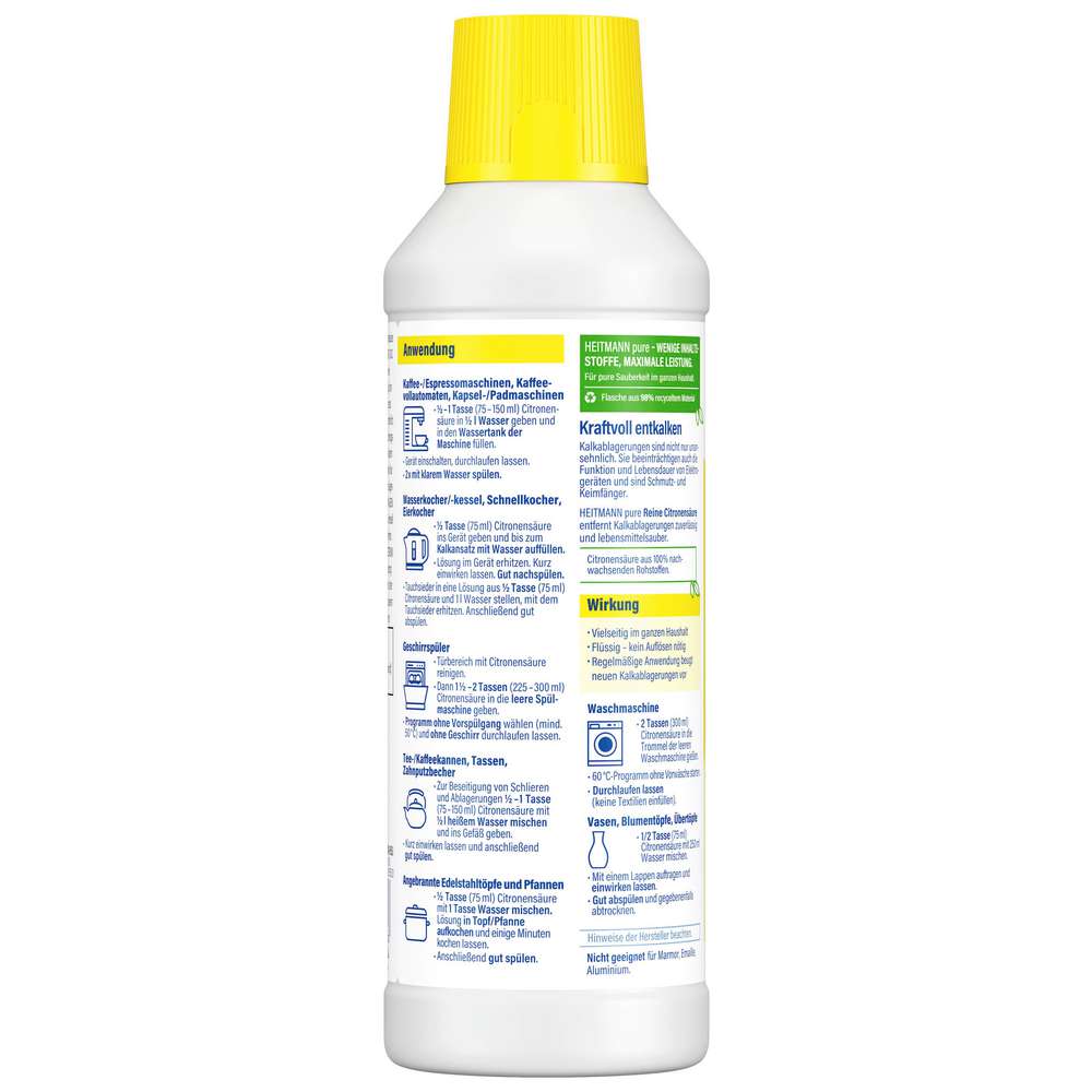 Produktabbildung Heitmann Pure Reine Citronensäure