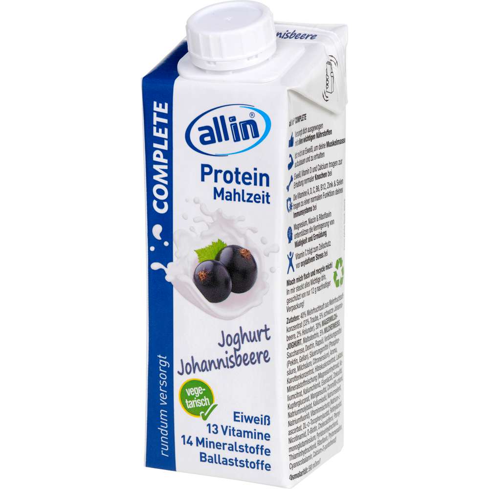 Produktabbildung allin Protein Mahlzeit Joghurt-Johannisbeere