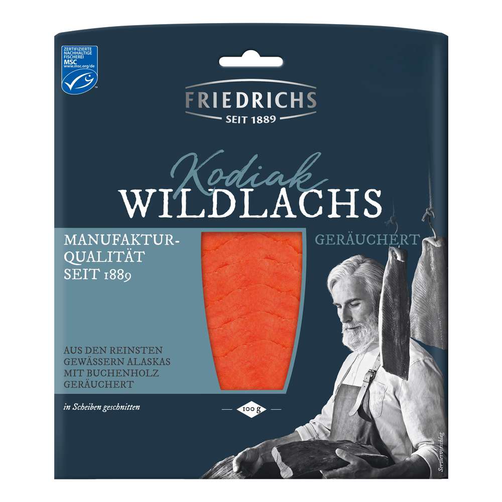 Produktabbildung Friedrichs Premium Kodiak Wildlachs, Smoked