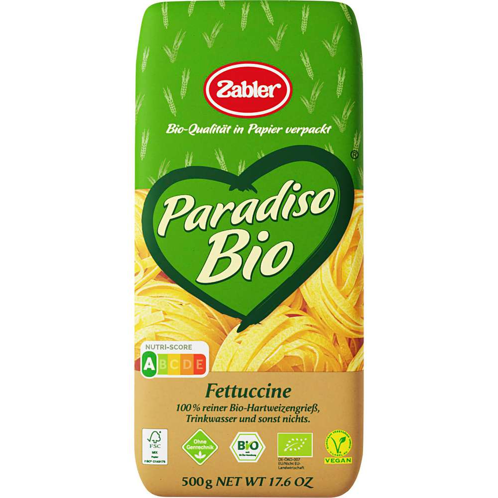 Produktabbildung Zabler Bio Paradiso Nudeln, Fettuccine