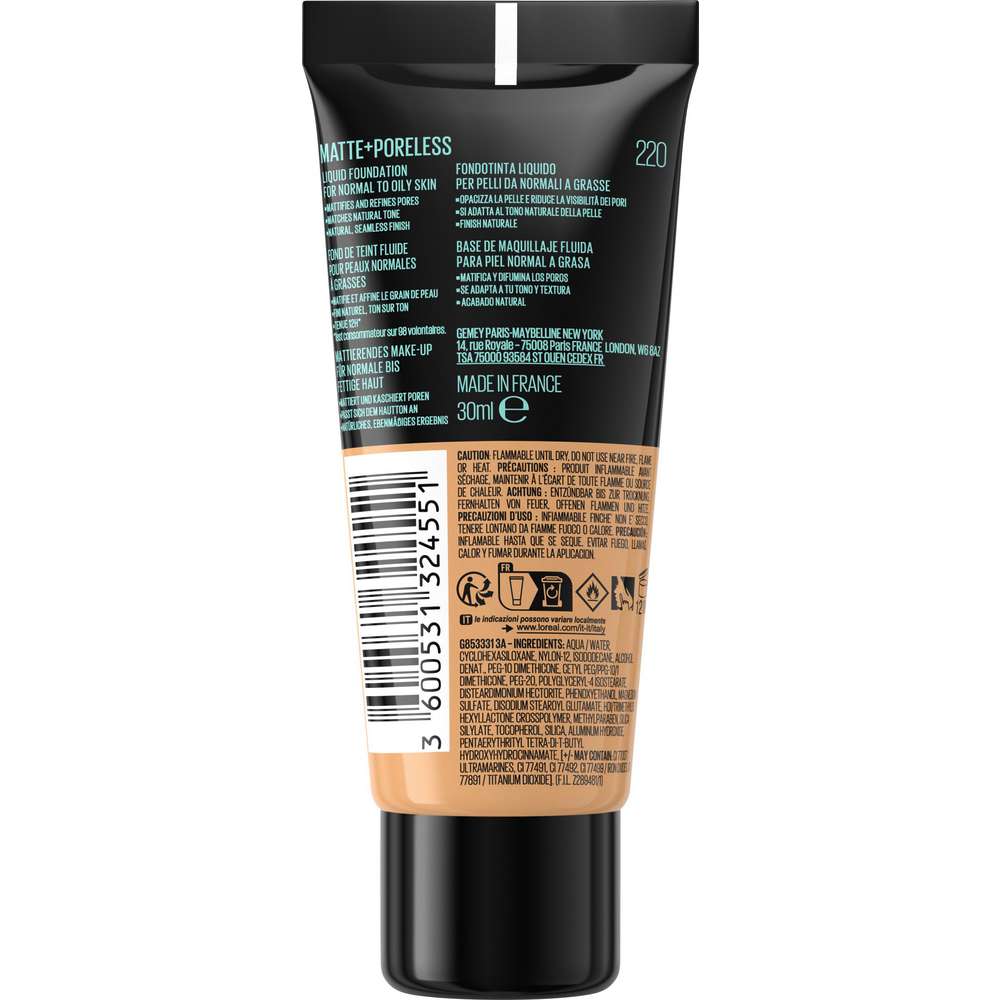 Produktabbildung Maybelline Foundation Fit Me Matte & Poreless 220 Natural Beige
