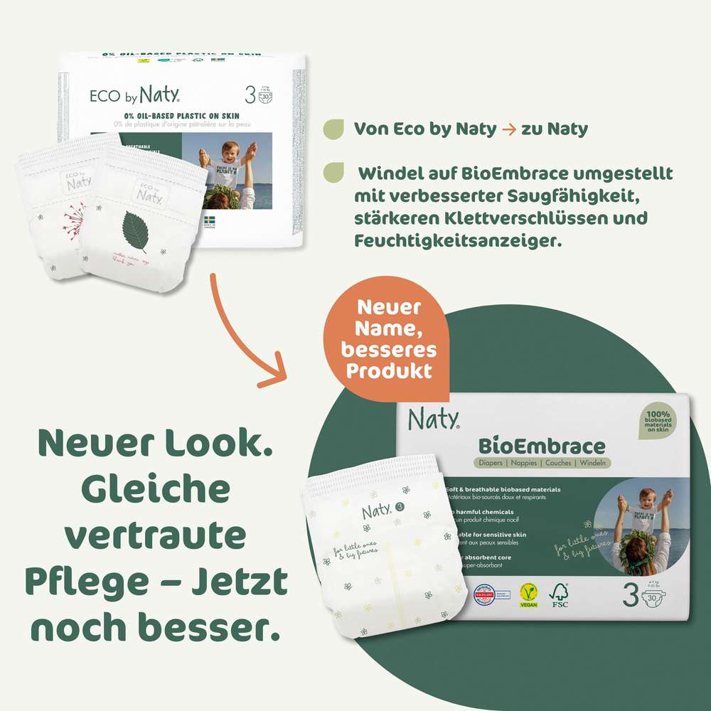Produktabbildung Naty Windeln Bio Embrace Midi Gr.3, 4-9 kg