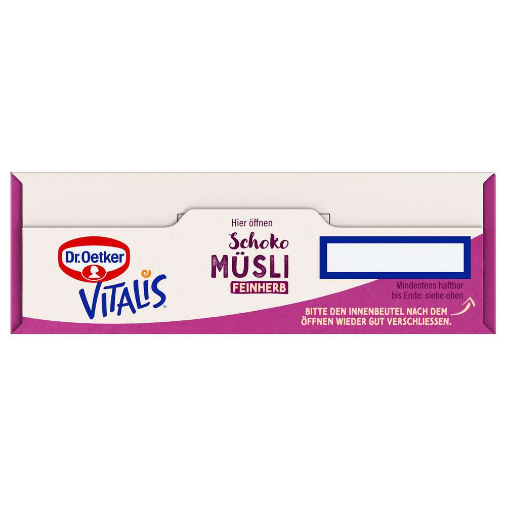 Produktabbildung Dr. Oetker Vitalis Schoko Müsli feinherb