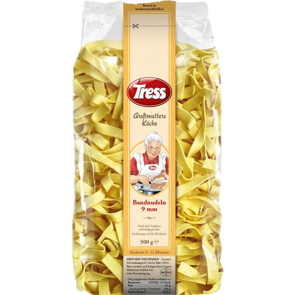 Produktabbildung Tress Großmutters Küche Bandnudeln, 9mm