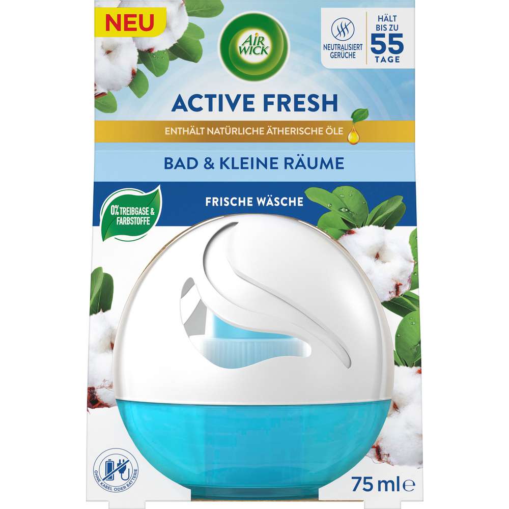 Produktabbildung Air Wick Lufterfrischer für Bad & kleine Räume, Frische Wäsche-Duft