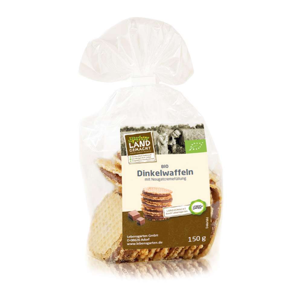 Produktabbildung Landgemacht Bio Dinkelwaffeln, Nougat