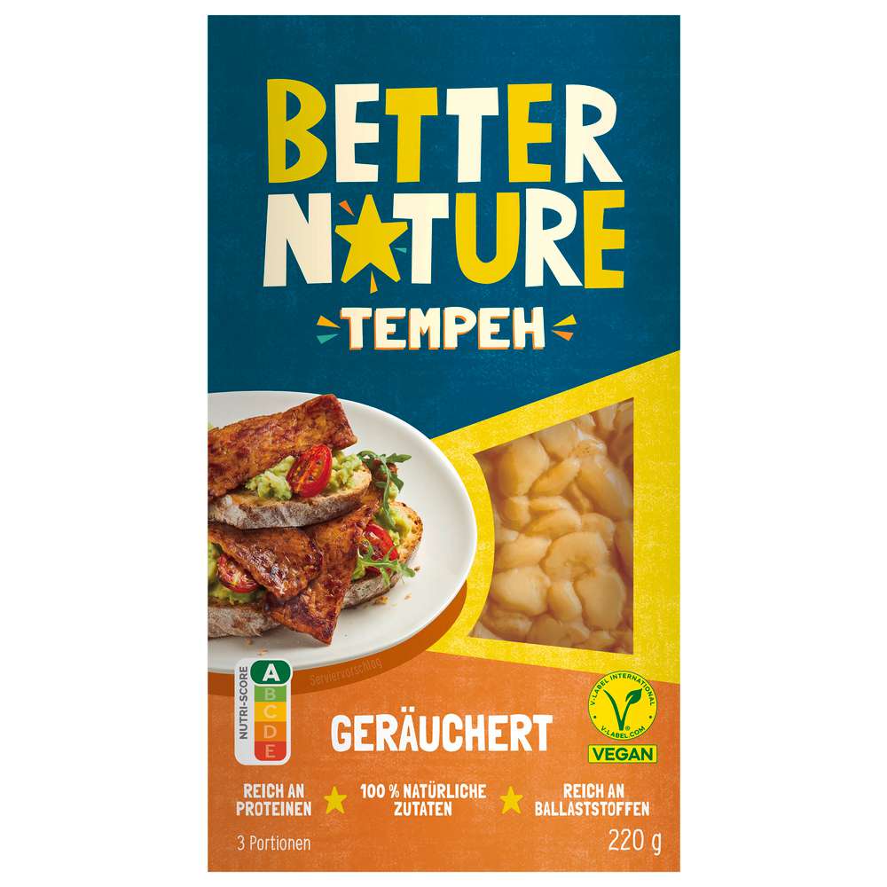 Produktabbildung BetterNature Tempeh smokey, vegan