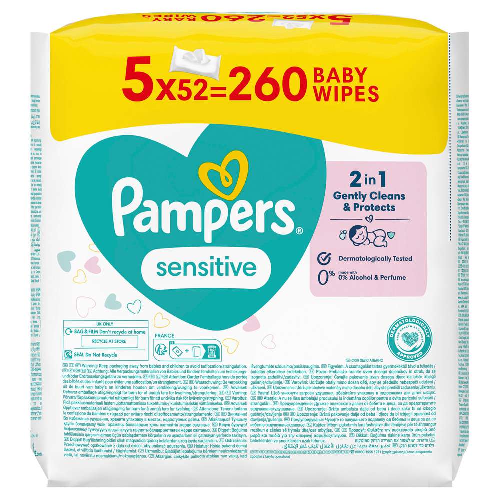 Produktabbildung Pampers Feuchttücher, sensitiv