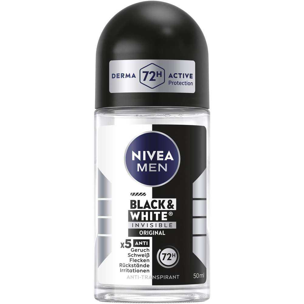 Produktabbildung Nivea Deodorant Men, Roll-on Black & White invisible