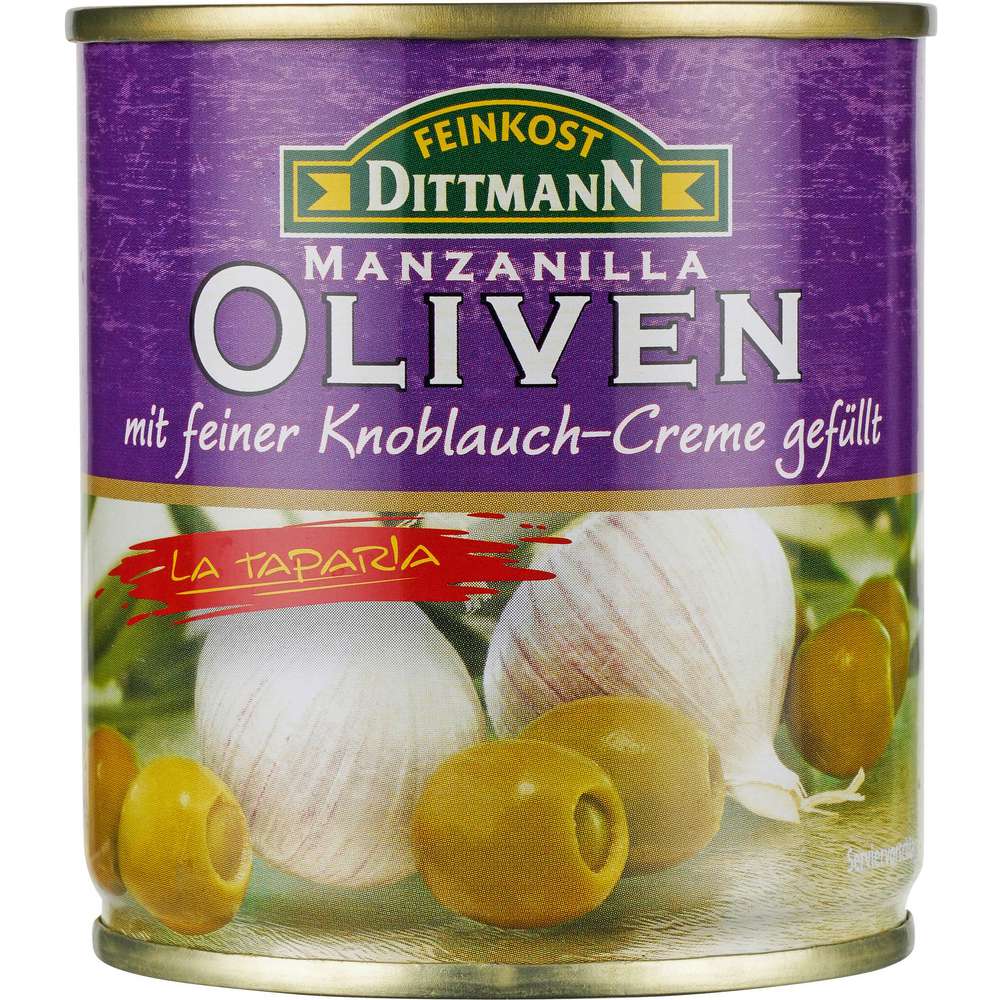Produktabbildung Feinkost Dittmann Oliven, gefüllt mit Knoblauch-Creme