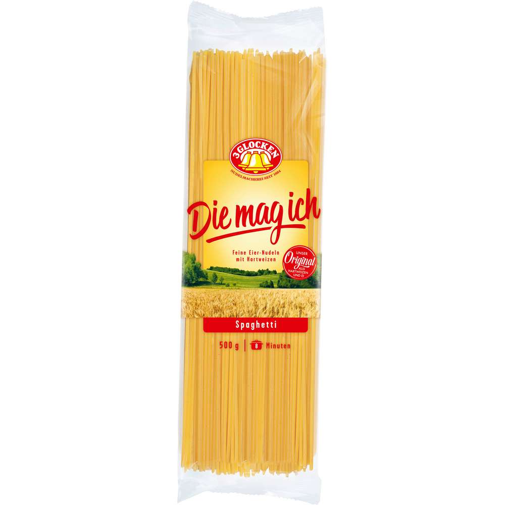 Produktabbildung 3 Glocken Nudeln Die mag ich, Spaghetti