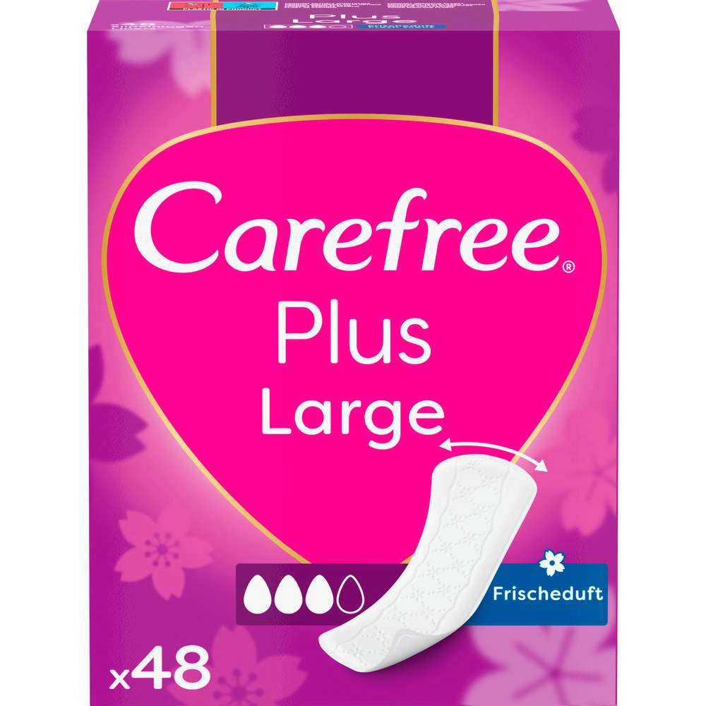 Produktabbildung Carefree Slipeinlagen Plus Large, Frischeduft, 48er