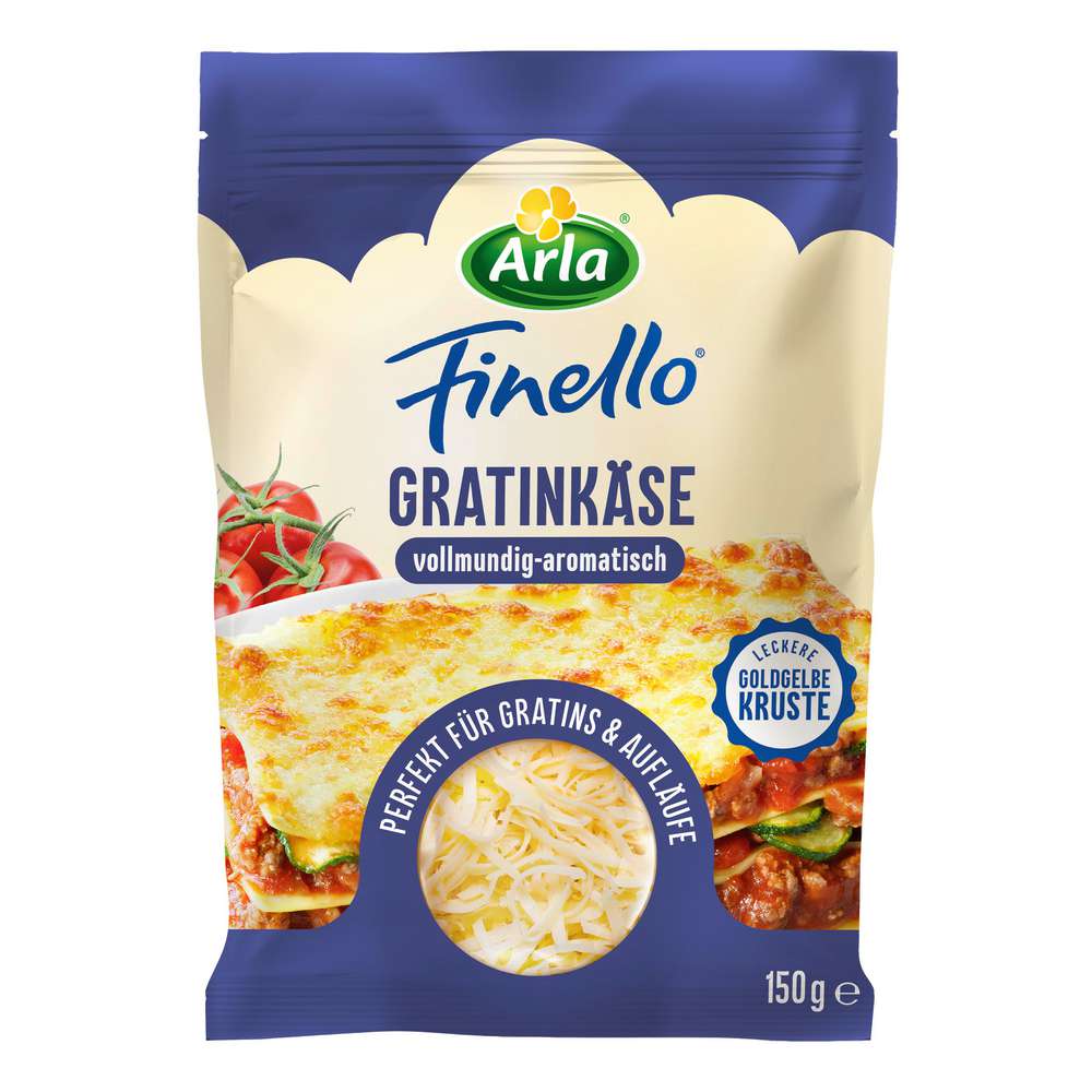 Produktabbildung Arla Finello Käse gerieben, Gratin