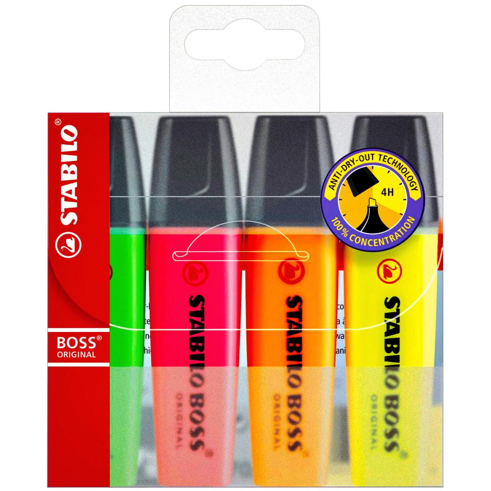 Produktabbildung keine Marke Textmarker, je 4er-Pack