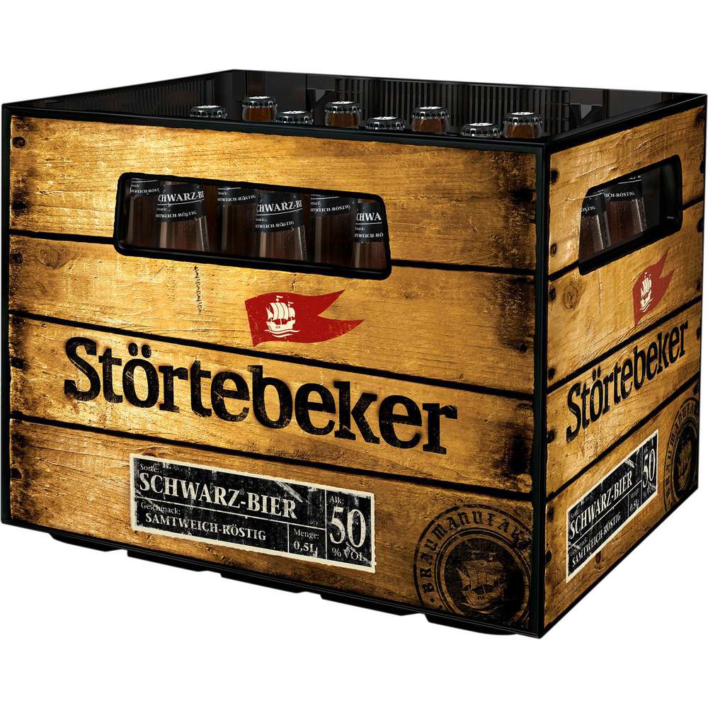 Produktabbildung Störtebeker Schwarzbier 5% (20x 0,500 Liter)