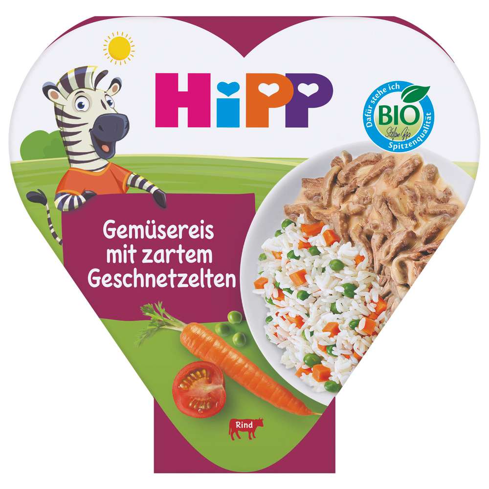 Produktabbildung Hipp Gemüsereis mit zartem Geschnetzelten