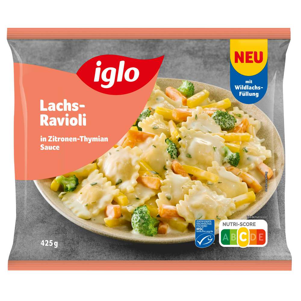 Produktabbildung Iglo Lachs-Ravioli, tiefgekühlt