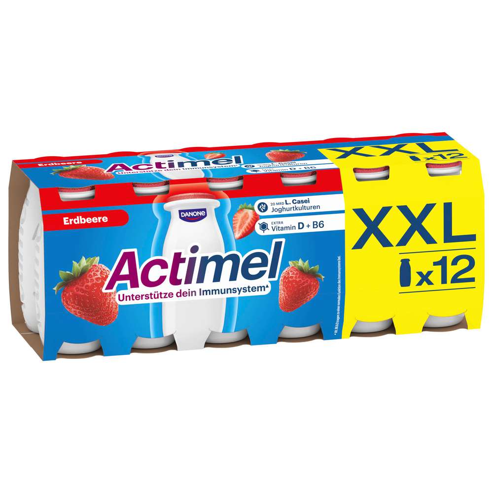 Produktabbildung Danone Actimel Trinkjoghurt, Erdbeer