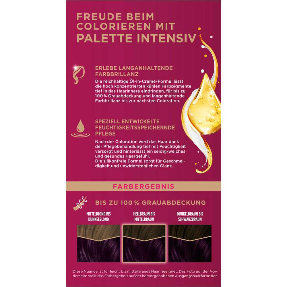 Produktabbildung Poly Palette Haarfarbe Creme Coloration, 880 Aubergine