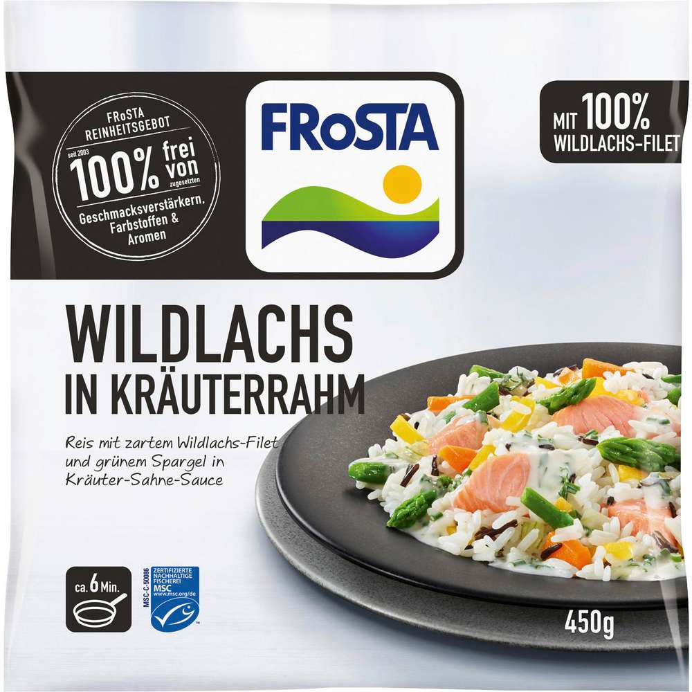 Produktabbildung Frosta Wildlachs in Kräuterrahm, tiefgekühlt