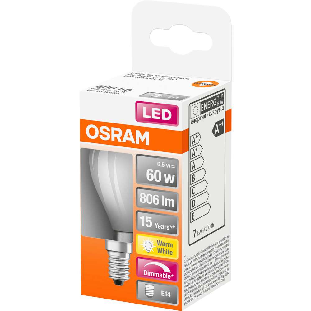 Produktabbildung Osram LED Glühbirne, E14, 6,5W