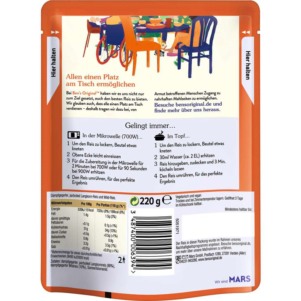 Produktabbildung BEN'S ORIGINAL Reis Express, Langkorn & Wildreis