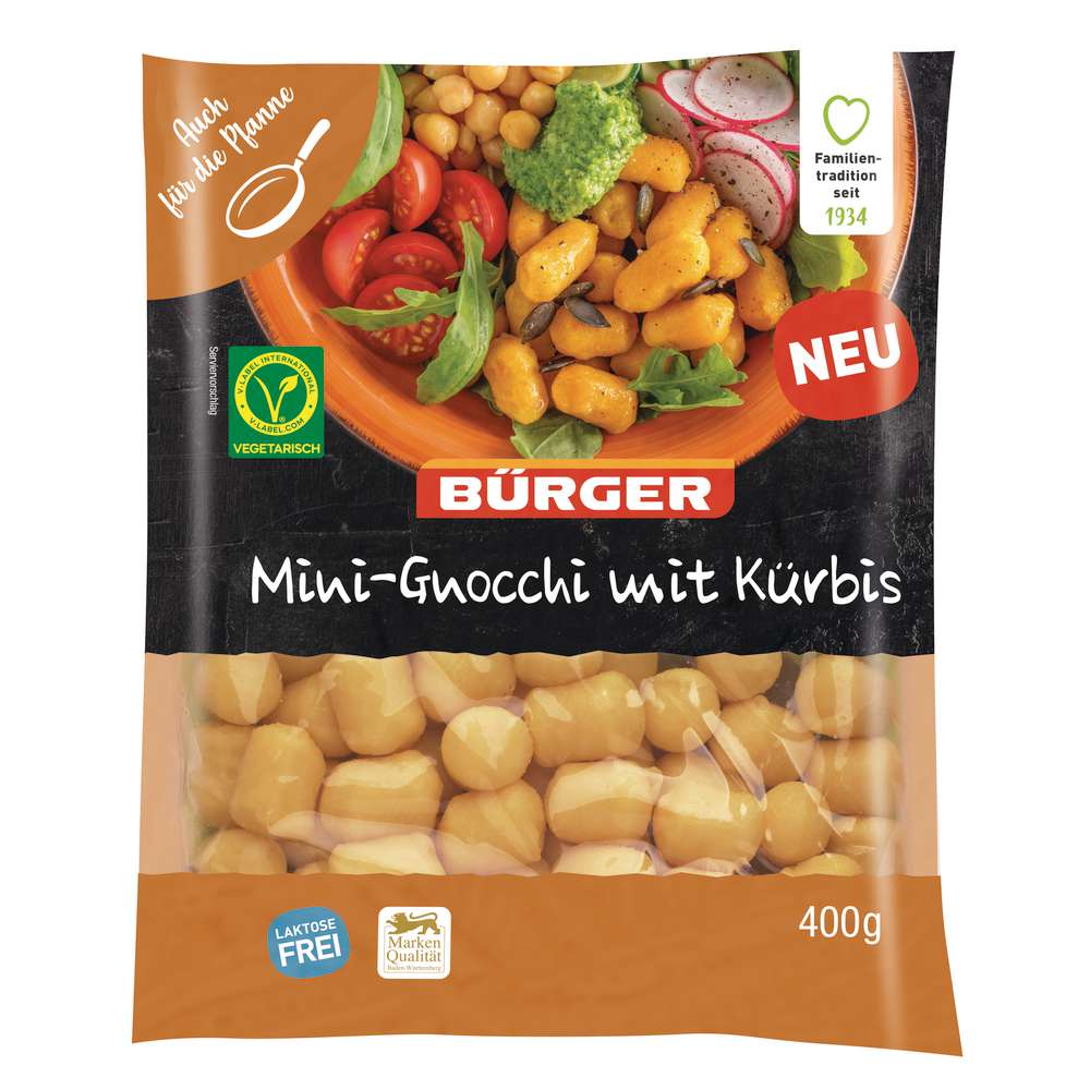 Produktabbildung Bürger Mini Gnocchi mit Kürbis
