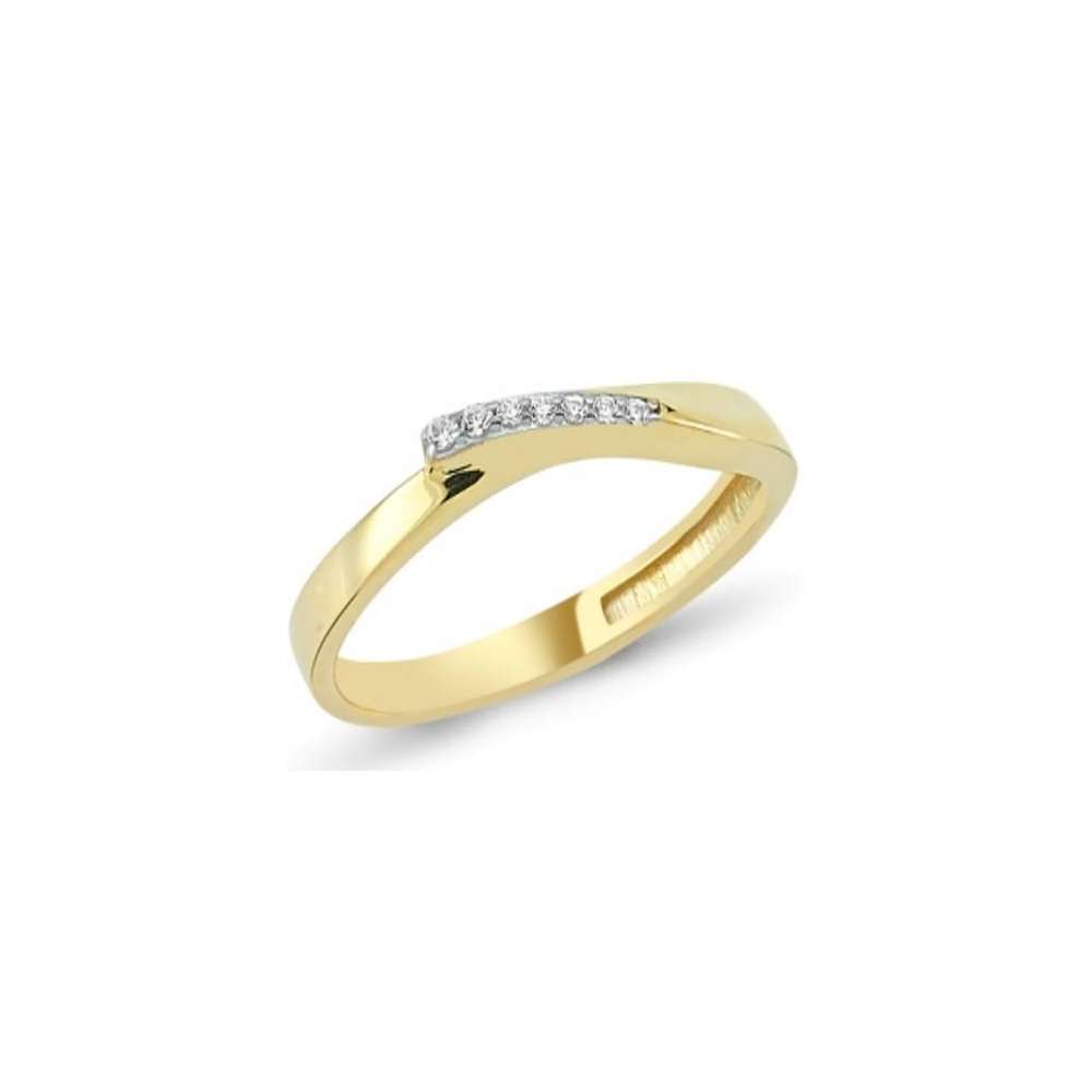Produktabbildung keine Marke Gold-Ring mit Zirkonia, Gr. 60