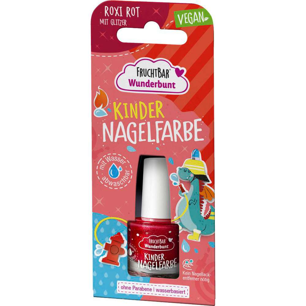 Produktabbildung Fruchtbar Wunderbunt Kinder Nagelfarbe, Roxi Rot
