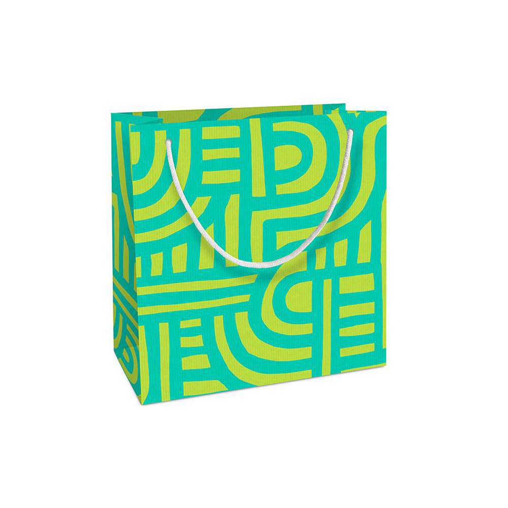 Produktabbildung Braun+Company Geschenktasche 20 x 21 cm Kraftpapier Labyrinth 