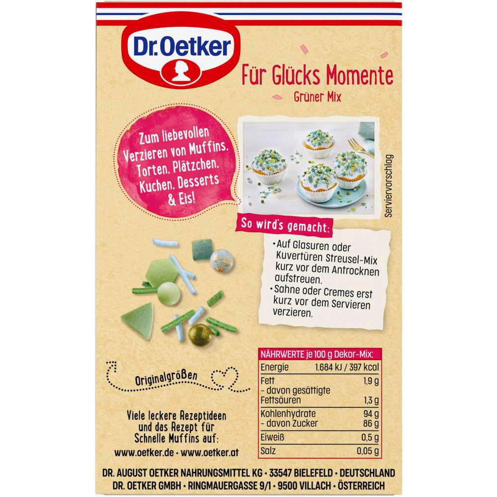 Produktabbildung Dr. Oetker Dekor Kreation, Grüner Mix
